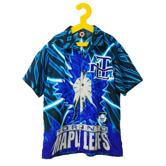 Vintage Y2K NHL Toronto Maple Leafs Camp Shirt, size L - Picture 1 of 4